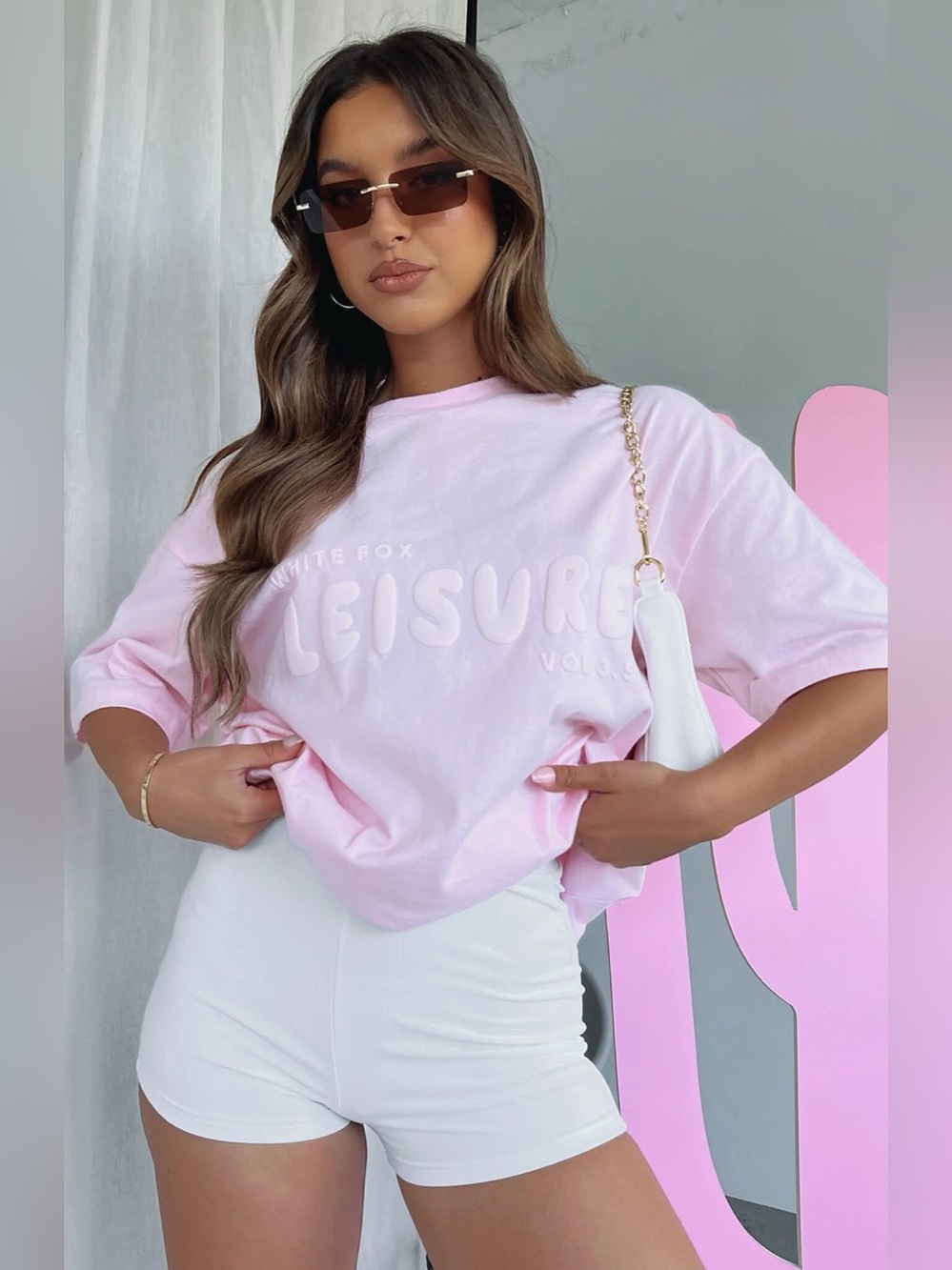 White Fox Oversized Graphic Tee